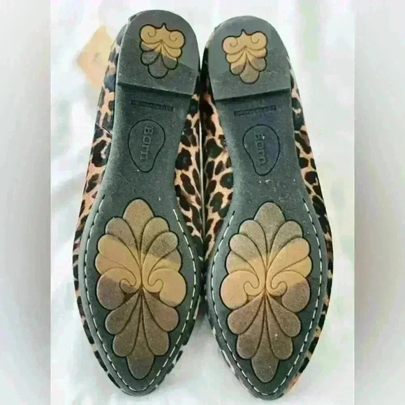 Born Reno Velvet Leopard Print Slip On Ankle Bootie Size 7M - Picture 7 of 11